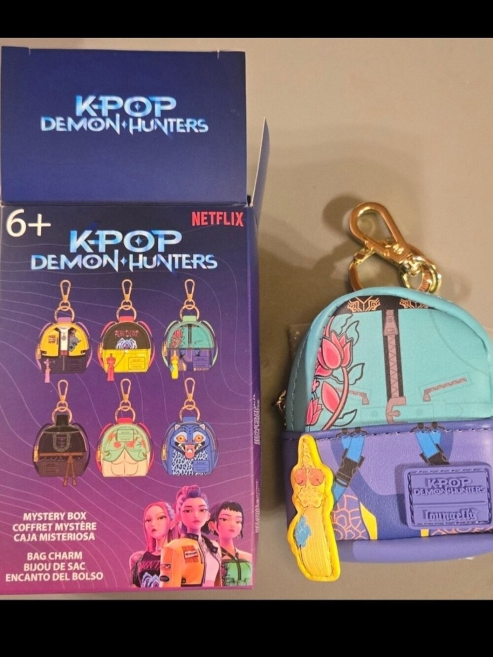 Loungefly K-Pop Demon Hunters Cosplay Mystery Mini Backpack Keychain Charm Zoey